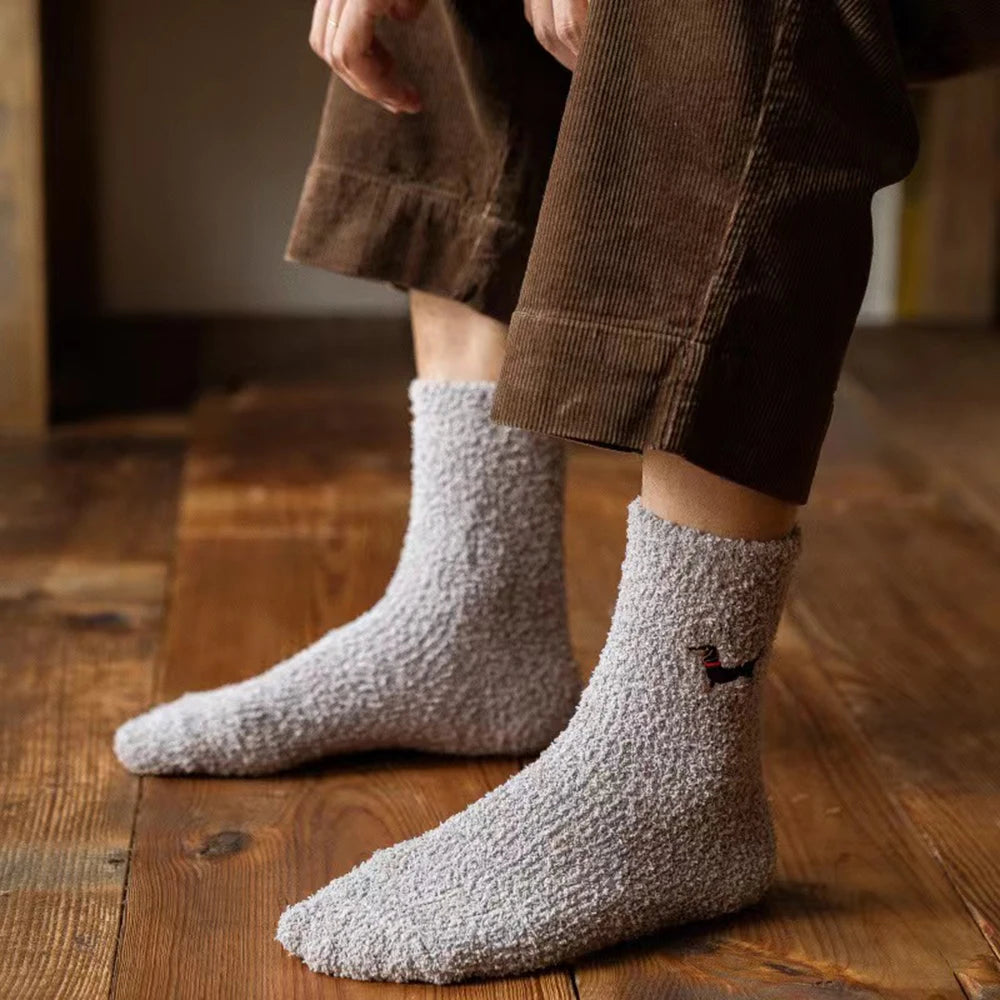 FluffyPaw Winter Crew Socks