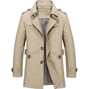 Men's Trench Coat - Stylish Long Coat for All Seasons, Sizes M to 5XL 1