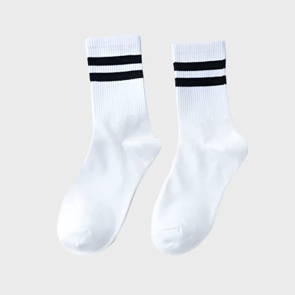 Sprum Striped Cotton Crew Socks for Men