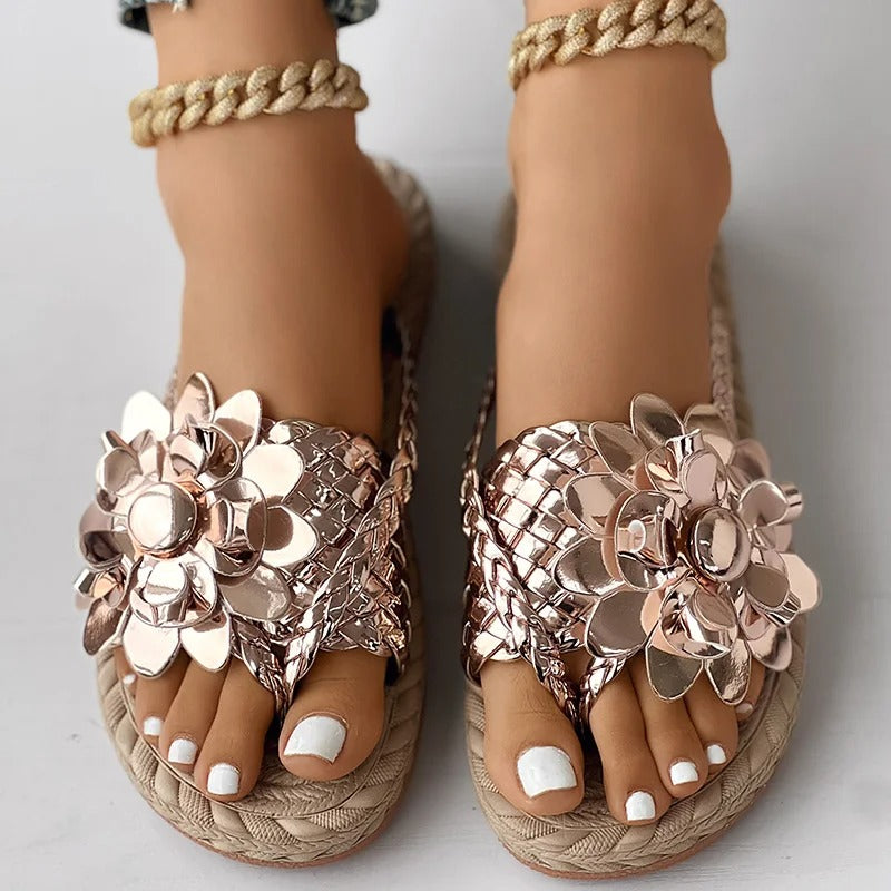 Shine Flat Sandals for Women