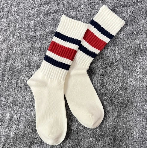 StripeCraft Unisex Winter Crew Socks