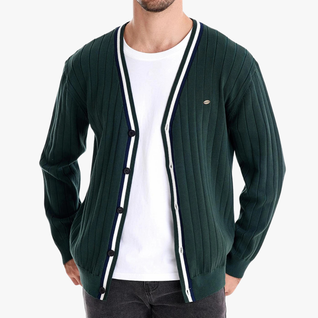 Men's Cotton Cardigan - Classic Button-Down Design for Timeless Style and Comfort-3