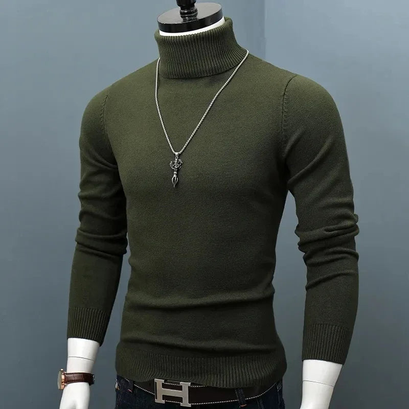 Variant image for Men's Slim Fit Turtleneck Sweater - Stylish Warm Knit for Winter-46