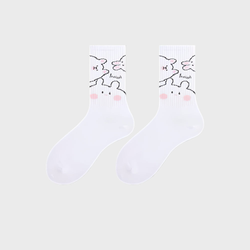 Zephyr Cotton Mid Length Socks for Women