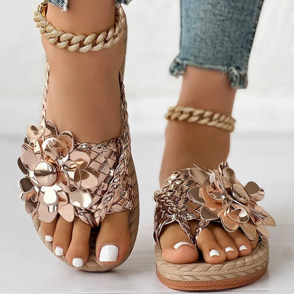 Shine Flat Sandals for Women