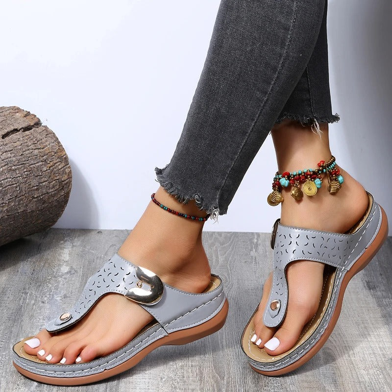 Rose Wedge Sandals for Women