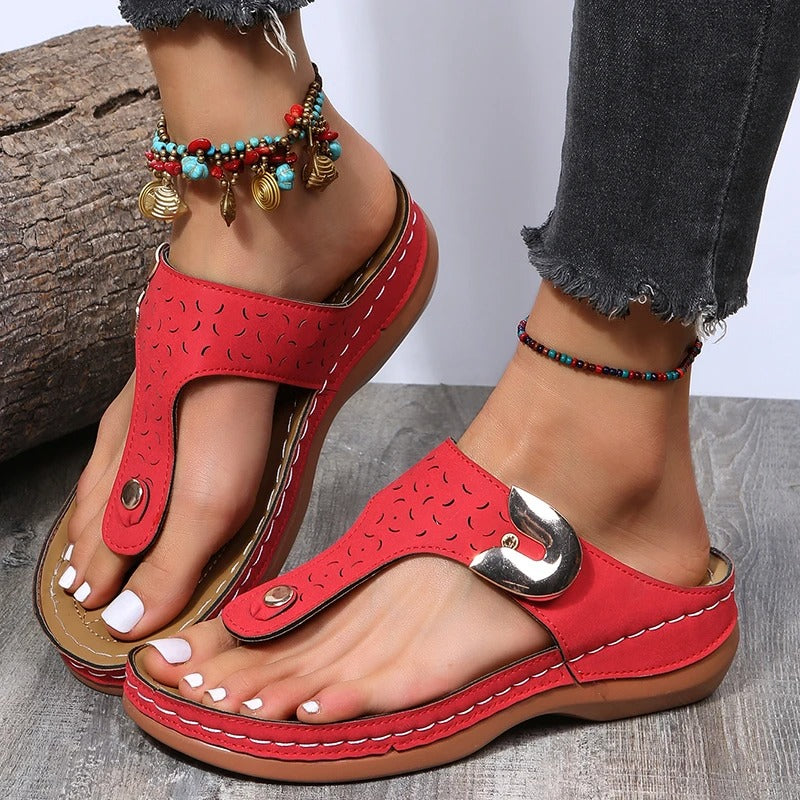 Rose Wedge Sandals for Women