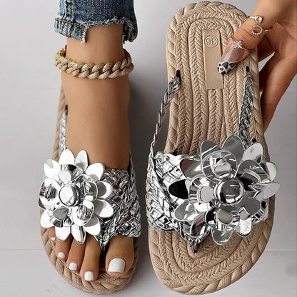 Shine Flat Sandals for Women