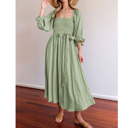 Anne Ruffle Sleeve Dress