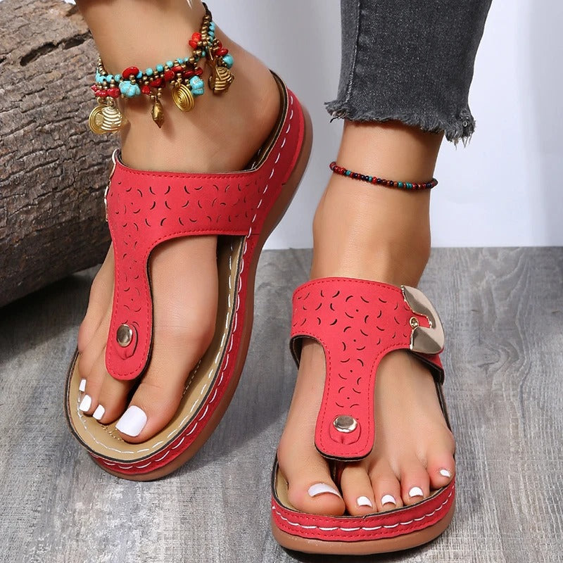 Rose Wedge Sandals for Women