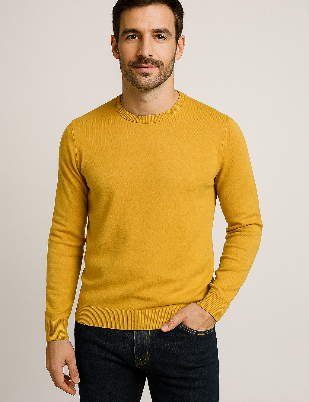 Stylish Slim Fit Knitted Sweater for Men