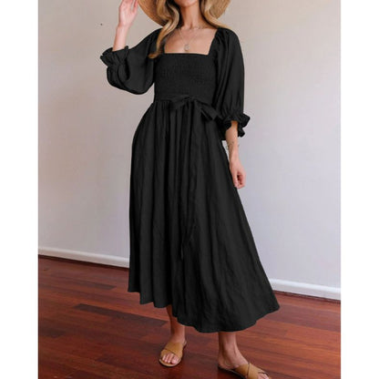 Anne Ruffle Sleeve Dress