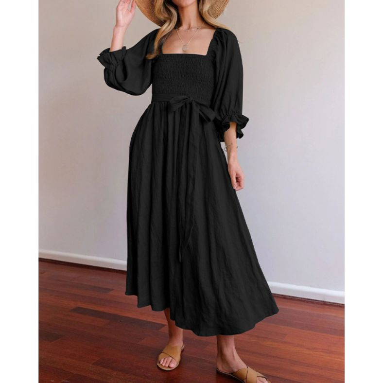 Anne Ruffle Sleeve Dress