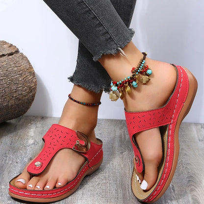 Rose Wedge Sandals for Women