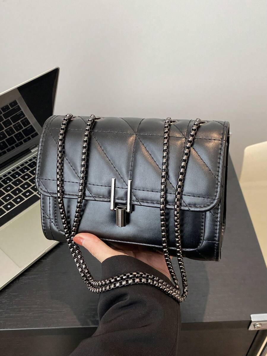 Luxe Noir Crossbody Bag