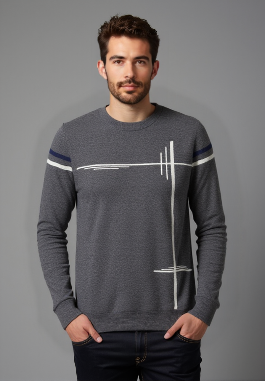 Modern Wool Sweater for Trendy Young Men