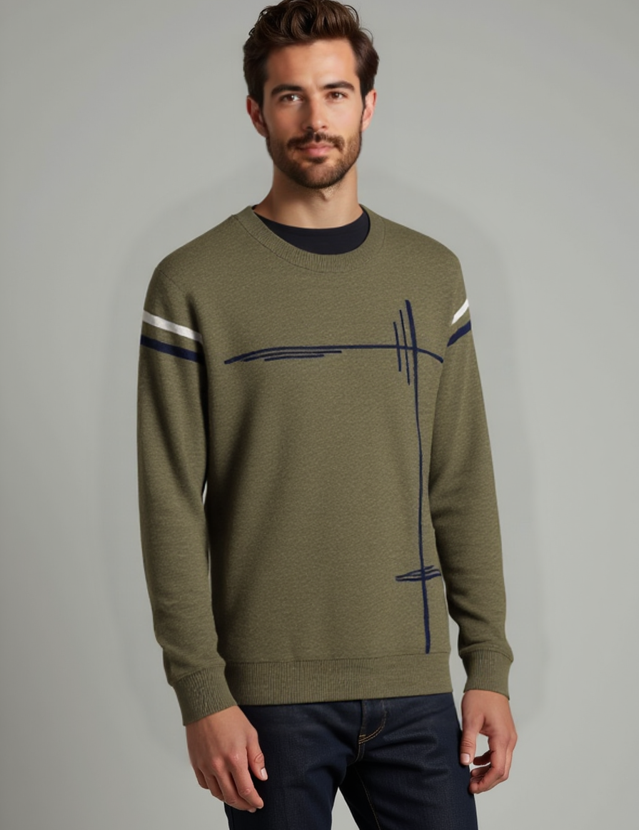 Modern Wool Sweater for Trendy Young Men