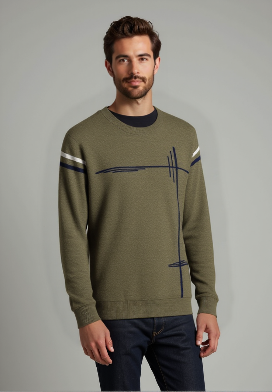 Modern Wool Sweater for Trendy Young Men