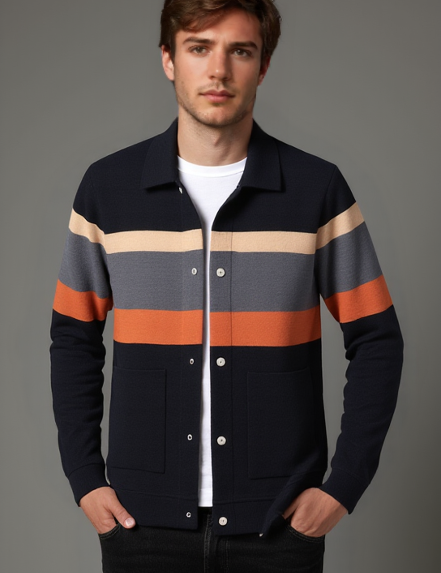 Trendy Men's Knit Cardigan - Warm & Stylish for Cooler Months