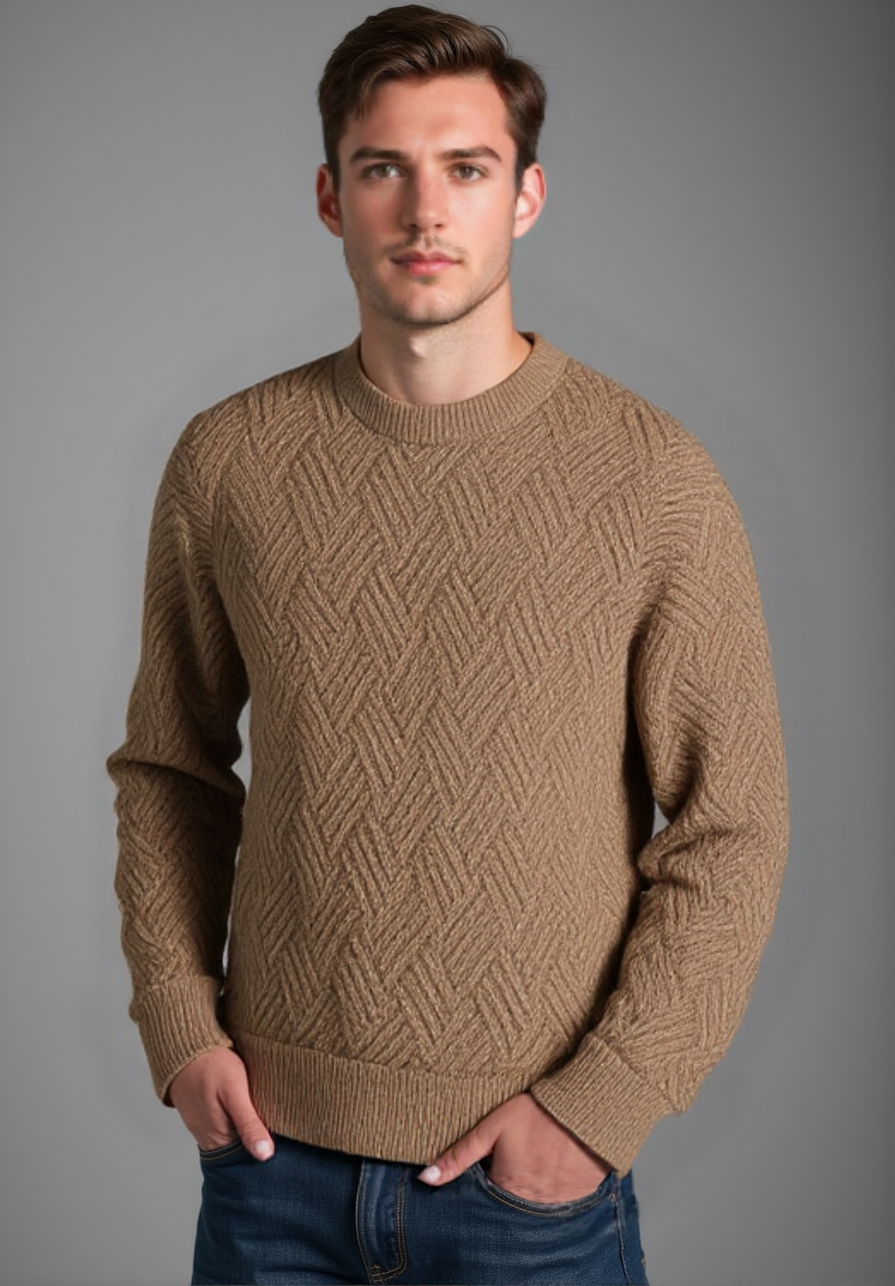 Contemporary Lightweight Crew Neck Sweater for Men