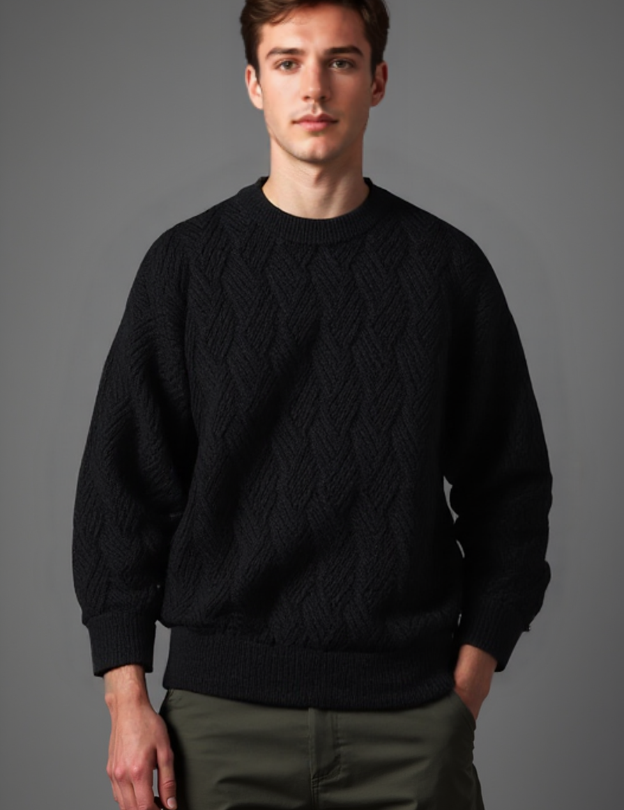 Contemporary Lightweight Crew Neck Sweater for Men