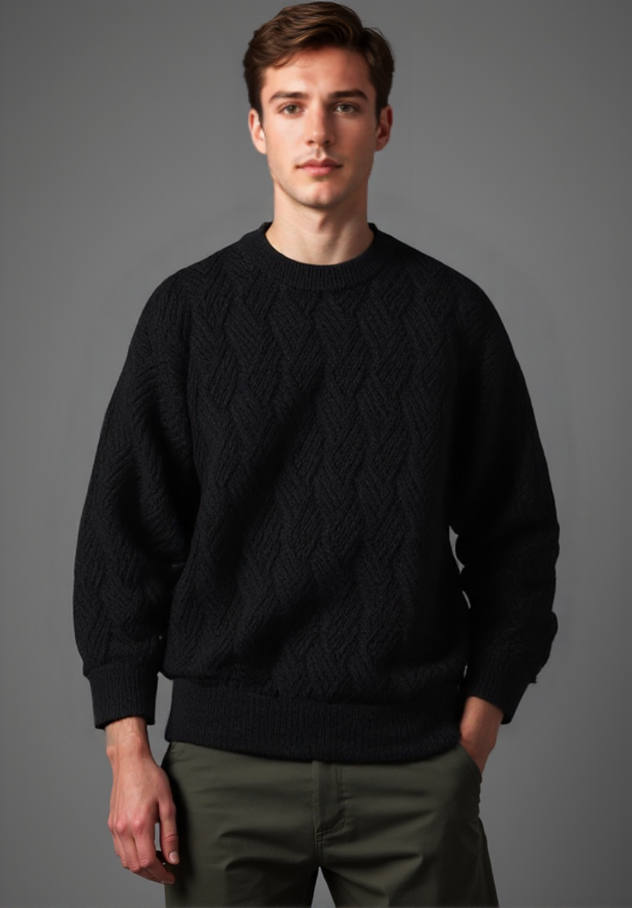 Contemporary Lightweight Crew Neck Sweater for Men