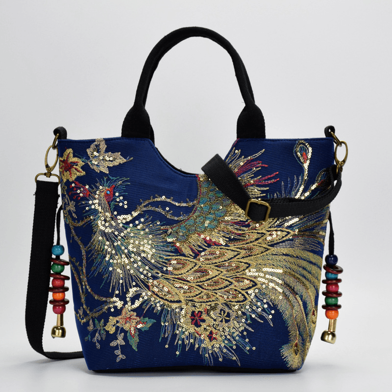 Ethereal Peacock Elegance Tote