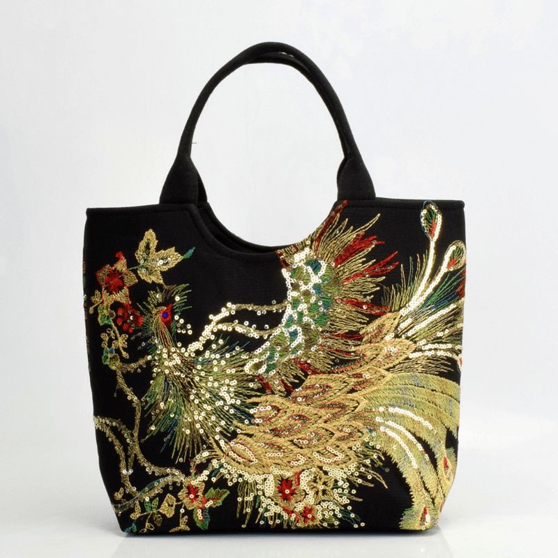 Ethereal Peacock Elegance Tote