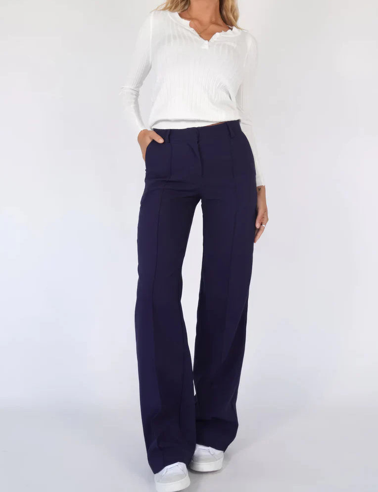 Variant image for Women's Wide Leg Trousers - Slim Fit Flare Pants for Casual and Formal Wear-1