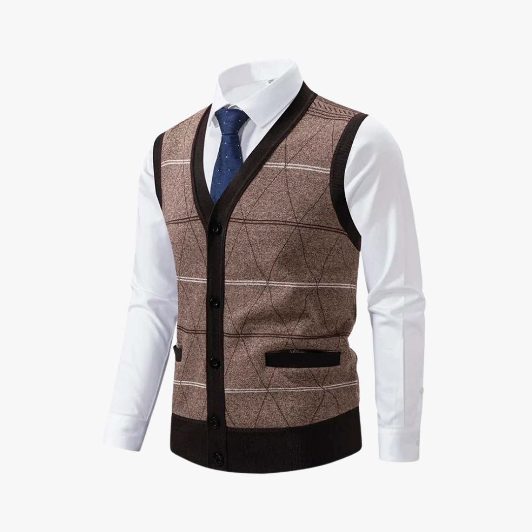 Variant image for Men's Cardigan - Tailored Fit Business Cardigan with Button-Down Front-13