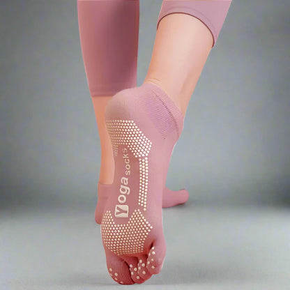 PinkFit Women's Breathable Yoga & Pilates Grip Socks