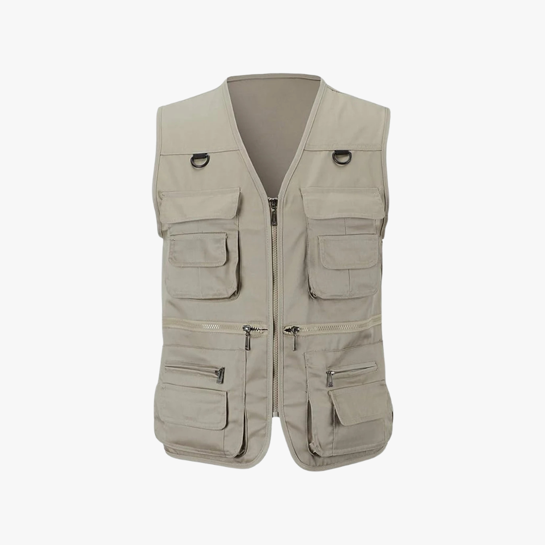 Men's Tactical Vest with Multi-Pockets for Outdoor Activities-1