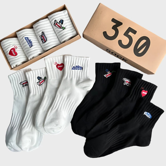 TrendyCotton Unisex High-Quality Socks - 4 Pairs