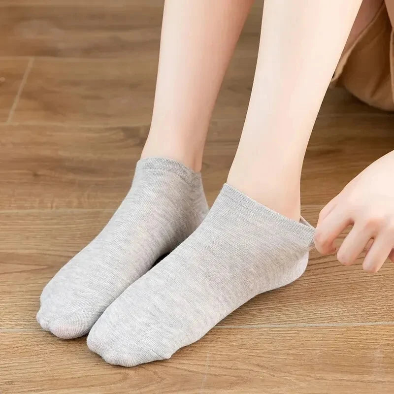 ColoredMesh Women's Ankle Socks - 10 Pairs