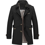 Variant image for men's Trench Coat - Stylish Long Coat for All Seasons, Sizes M to 5XL-8