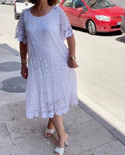 Meanne Driftwood Lace Casual Dress