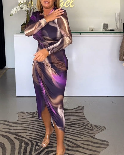 Jasmine Elegant Purple Midi Summer Cocktail Dress