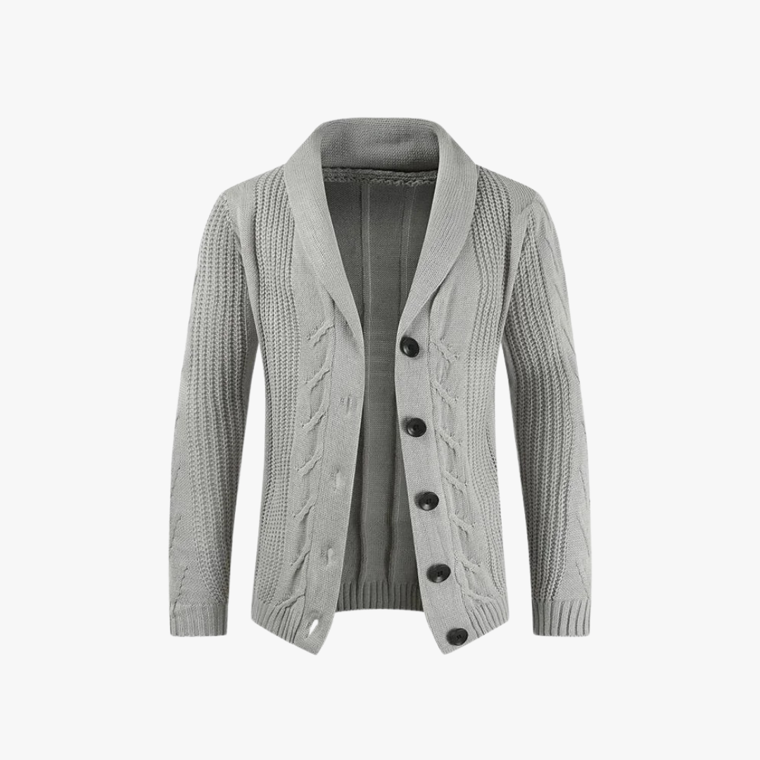 Variant image for Men's Knitted Cardigan - Classic Button-Down Layering Piece in Comfortable Knit-13