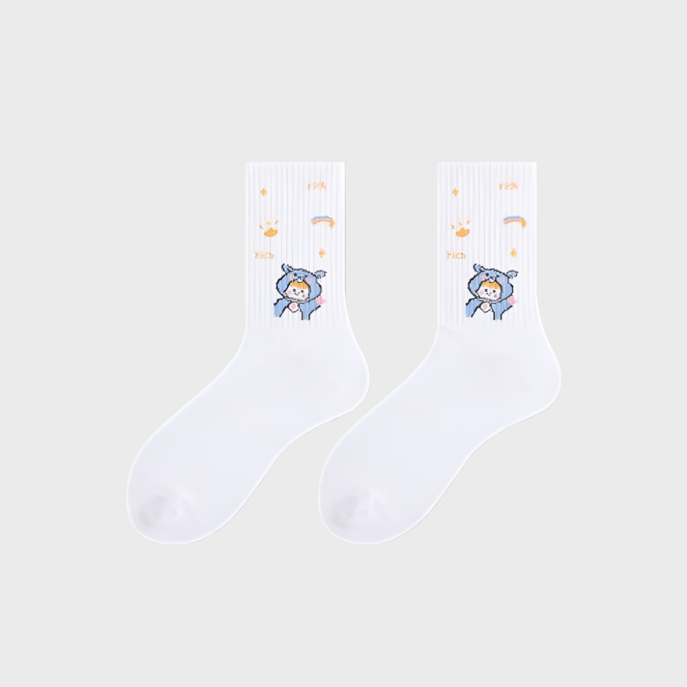 Zephyr Cotton Mid Length Socks for Women