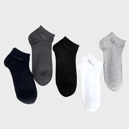 PremiumFit Men's Bamboo Ankle Socks - 10 Pairs