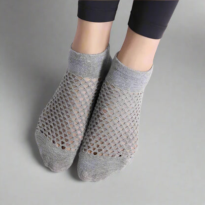 CrossHoles Breathable Cotton Yoga & Pilates Grip Socks