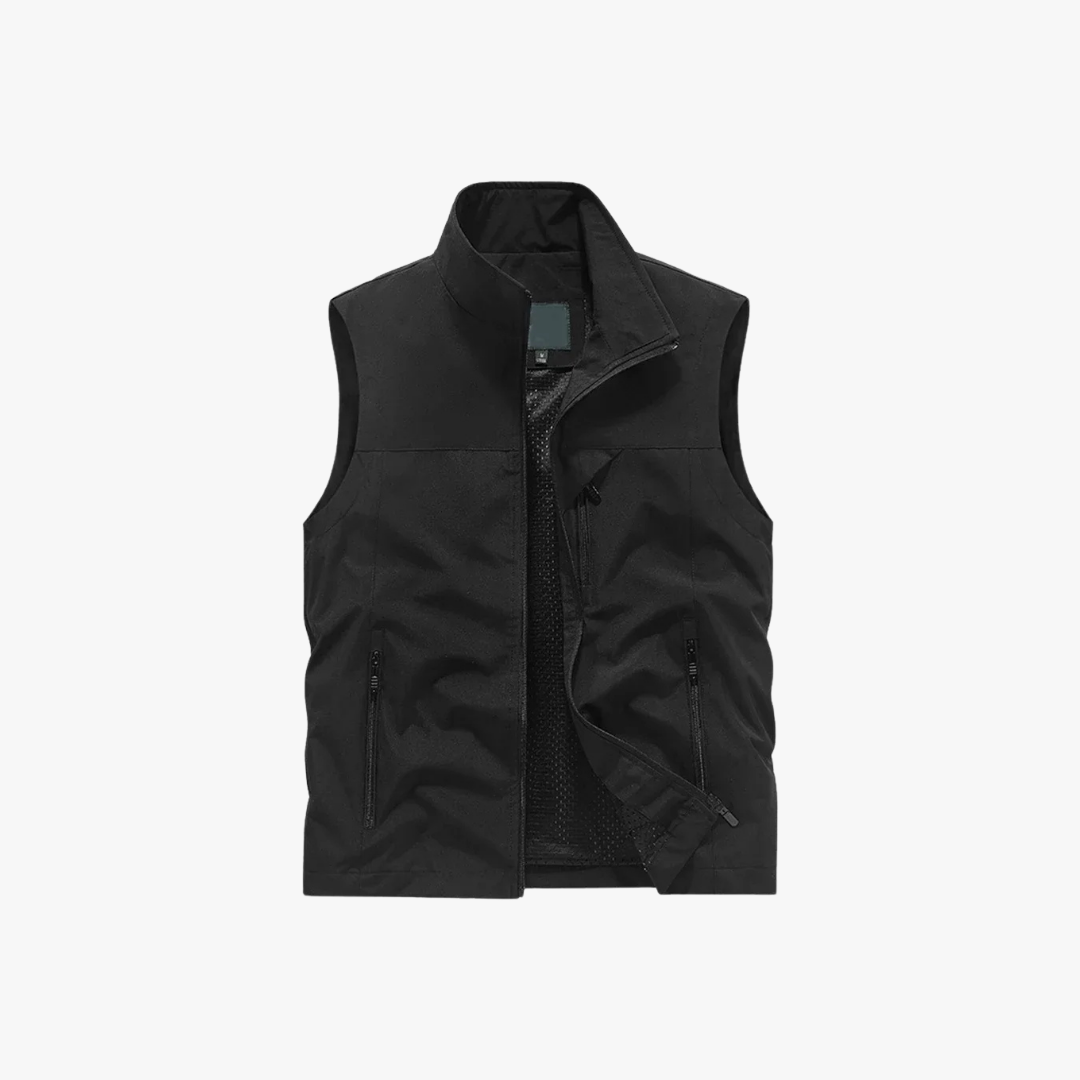 Variant image for Men's Sleeveless Jacket with Zip-Up Front and Multiple Pockets for Casual Wear-6