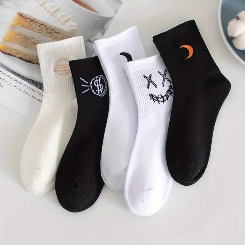 PrintComfort Men's Ankle Socks - 5 Pairs