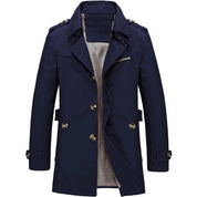 Variant image for men's Trench Coat - Stylish Long Coat for All Seasons, Sizes M to 5XL-15