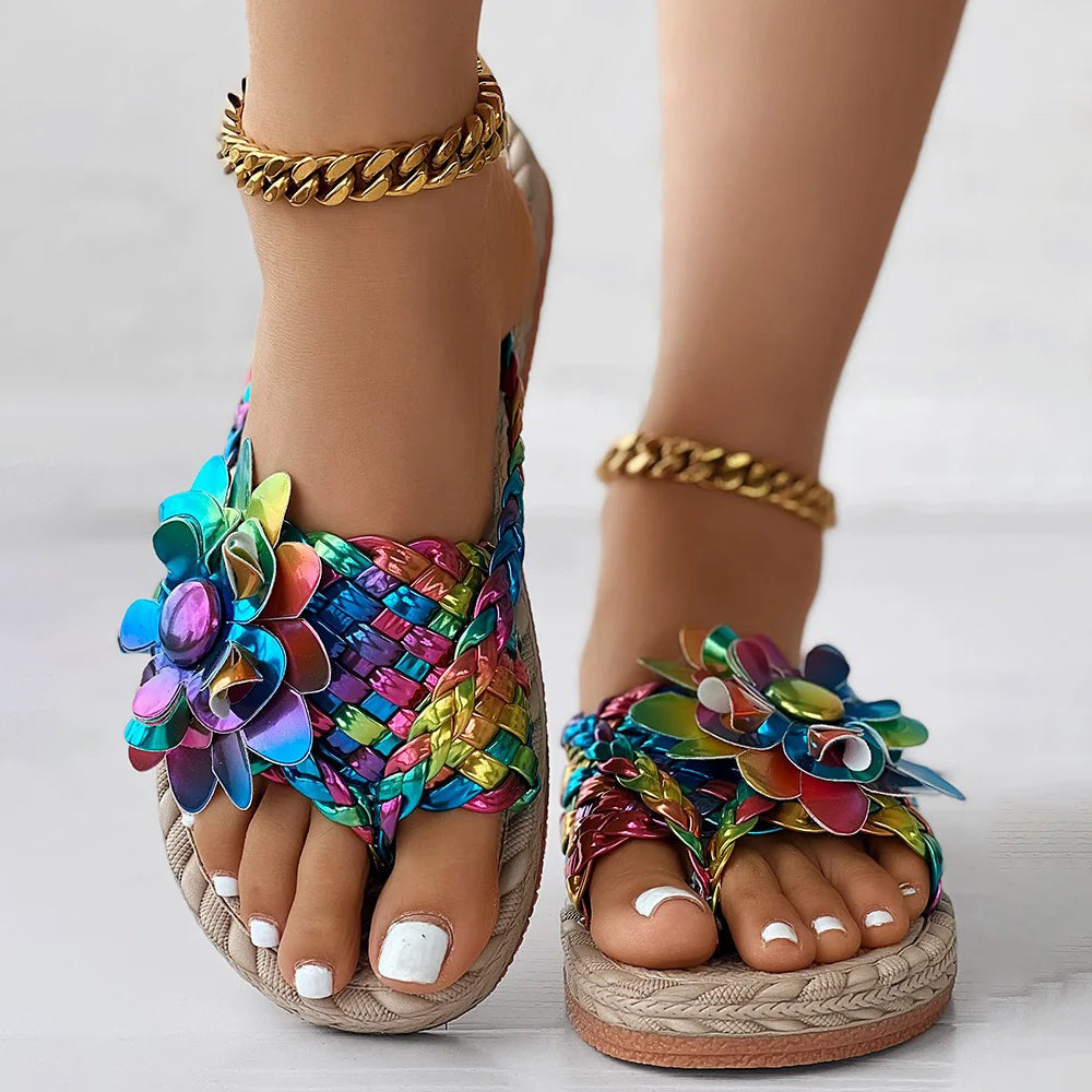 Shine Flat Sandals for Women