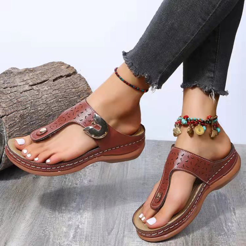 Rose Wedge Sandals for Women