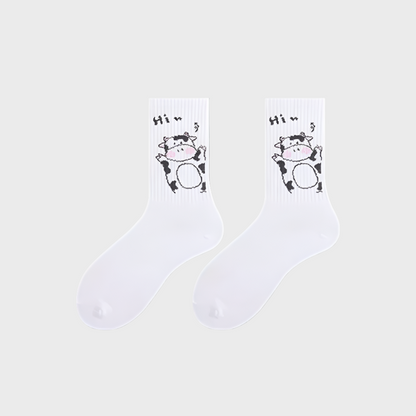 Zephyr Cotton Mid Length Socks for Women