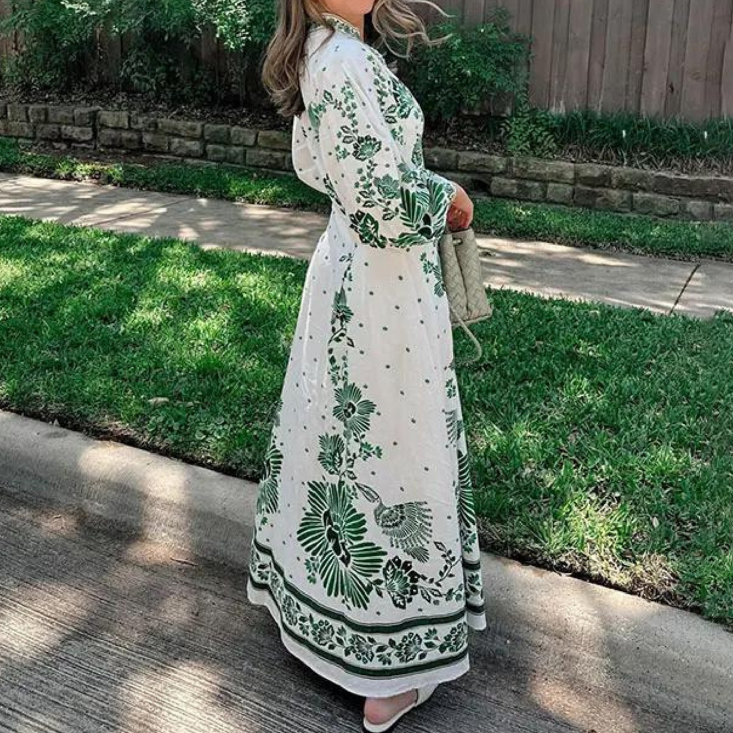 Annabelle Elegant Botanical Maxi Summer Dress