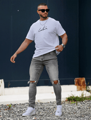 Men's Ripped Jeans - Modern Distressed Denim with Comfortable Fit-5