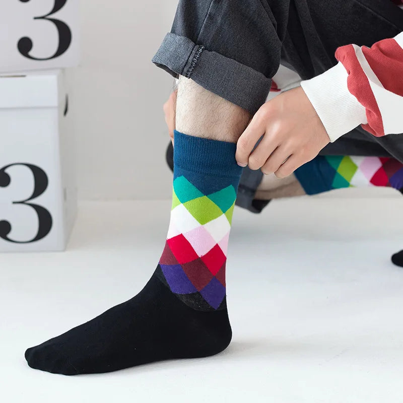 GradientShapes Men's knee High Socks